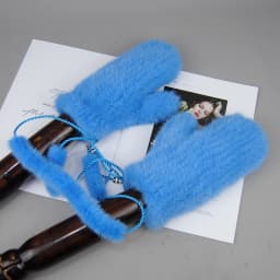 Winter Real Mink Fur Gloves Fashion Soft Warm 100%Natural Mink Fur Gloves Lady Good Elastic Genuine Fur Gloves Knitted Fur Glove