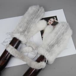 Winter Real Mink Fur Gloves Fashion Soft Warm 100%Natural Mink Fur Gloves Lady Good Elastic Genuine Fur Gloves Knitted Fur Glove