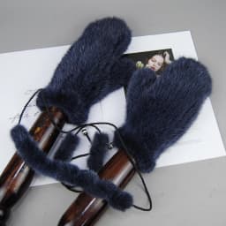 Winter Real Mink Fur Gloves Fashion Soft Warm 100%Natural Mink Fur Gloves Lady Good Elastic Genuine Fur Gloves Knitted Fur Glove