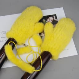 Winter Real Mink Fur Gloves Fashion Soft Warm 100%Natural Mink Fur Gloves Lady Good Elastic Genuine Fur Gloves Knitted Fur Glove