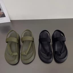 Summer New Women's Sandals Outer Wear Fashion Casual Slip Toe Thick Soled Roman Platform Sandalias Designer Slides Shoes
