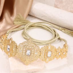 Saudi Arabian ladies robe belt inlaid with rhinestones adjustable size royal vintage style bridal wedding belt ladies gif