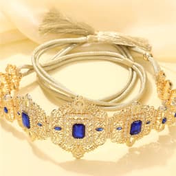 Saudi Arabian ladies robe belt inlaid with rhinestones adjustable size royal vintage style bridal wedding belt ladies gif