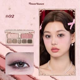 Little Angel Flower Knows Eyeshadow Palette Eye Glitter Make Up Palette Long Lasting 9 Color Eye Shadow For Girl And Women