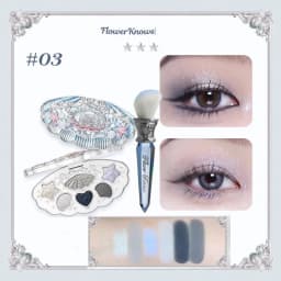 Little Angel Flower Knows Eyeshadow Palette Eye Glitter Make Up Palette Long Lasting 9 Color Eye Shadow For Girl And Women