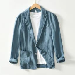 2025 Spring/Summer New Men's 100% Linen Suit Thin, Breathable and Comfortable Business and Leisure Small Suit Coat