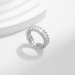 MODIAN Solid 925 Sterling Silver Exquisite Luxury Emerald Cut High Grade Zirconia Ring For Women Wedding Engagement Fine Jewelry