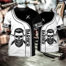Fashion T-Shirt for Men's Shirt 3D Print Custom Short Sleeve Tops Barber Work Clothes Oversized Tee Shirt Men's Barber Clothes