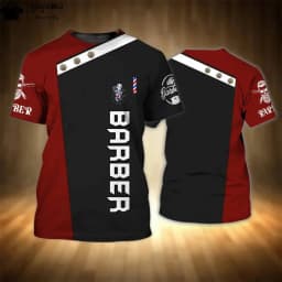 Fashion T-Shirt for Men's Shirt 3D Print Custom Short Sleeve Tops Barber Work Clothes Oversized Tee Shirt Men's Barber Clothes