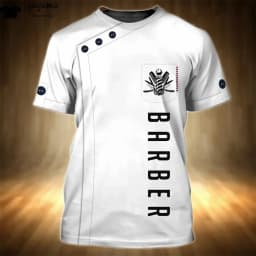 Fashion T-Shirt for Men's Shirt 3D Print Custom Short Sleeve Tops Barber Work Clothes Oversized Tee Shirt Men's Barber Clothes