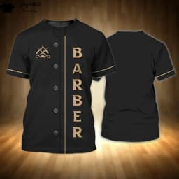 Fashion T-Shirt for Men's Shirt 3D Print Custom Short Sleeve Tops Barber Work Clothes Oversized Tee Shirt Men's Barber Clothes