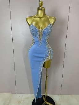 Newest High Quality Sexy Strapless Shinning Rhinestones Bodycon Bandage Long Dress Women Fashion Celebrate Evening Party Vestido
