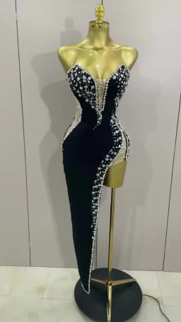 Newest High Quality Sexy Strapless Shinning Rhinestones Bodycon Bandage Long Dress Women Fashion Celebrate Evening Party Vestido