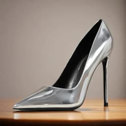 New Minimalist Women's Single Shoes, Plus Size Professional Pointed High Heels, Silver Black and White Mirror Summer Work Shoes