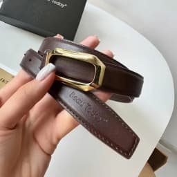 BEAUTODAY Casual Belts Women Genuine Cow Leather Metal Square Buckle Luxury Waistband Female Accessories Handmade 91112