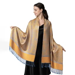 [T003] 1pc Bohemian Fashion Paisley Jacquard Pashmina Scarf Tassel Ladies Hijab Shawl Wrap Winter Suitable For Daily Wear