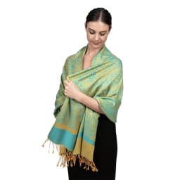 [T003] 1pc Bohemian Fashion Paisley Jacquard Pashmina Scarf Tassel Ladies Hijab Shawl Wrap Winter Suitable For Daily Wear
