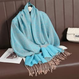 [T003] 1pc Bohemian Fashion Paisley Jacquard Pashmina Scarf Tassel Ladies Hijab Shawl Wrap Winter Suitable For Daily Wear