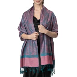 [T003] 1pc Bohemian Fashion Paisley Jacquard Pashmina Scarf Tassel Ladies Hijab Shawl Wrap Winter Suitable For Daily Wear