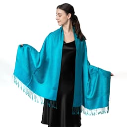 [T003] 1pc Bohemian Fashion Paisley Jacquard Pashmina Scarf Tassel Ladies Hijab Shawl Wrap Winter Suitable For Daily Wear