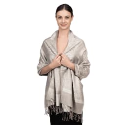 [T003] 1pc Bohemian Fashion Paisley Jacquard Pashmina Scarf Tassel Ladies Hijab Shawl Wrap Winter Suitable For Daily Wear