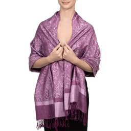 [T003] 1pc Bohemian Fashion Paisley Jacquard Pashmina Scarf Tassel Ladies Hijab Shawl Wrap Winter Suitable For Daily Wear