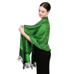 [T003] 1pc Bohemian Fashion Paisley Jacquard Pashmina Scarf Tassel Ladies Hijab Shawl Wrap Winter Suitable For Daily Wear