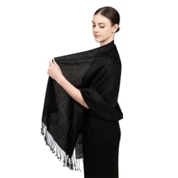 [T003] 1pc Bohemian Fashion Paisley Jacquard Pashmina Scarf Tassel Ladies Hijab Shawl Wrap Winter Suitable For Daily Wear
