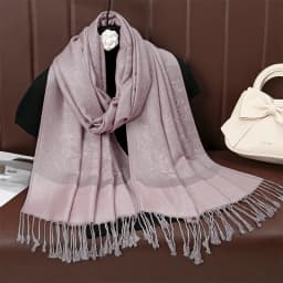 [T003] 1pc Bohemian Fashion Paisley Jacquard Pashmina Scarf Tassel Ladies Hijab Shawl Wrap Winter Suitable For Daily Wear