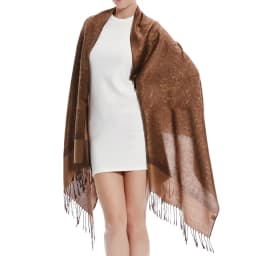 [T003] 1pc Bohemian Fashion Paisley Jacquard Pashmina Scarf Tassel Ladies Hijab Shawl Wrap Winter Suitable For Daily Wear