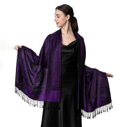 [T003] 1pc Bohemian Fashion Paisley Jacquard Pashmina Scarf Tassel Ladies Hijab Shawl Wrap Winter Suitable For Daily Wear