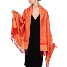 [T003] 1pc Bohemian Fashion Paisley Jacquard Pashmina Scarf Tassel Ladies Hijab Shawl Wrap Winter Suitable For Daily Wear