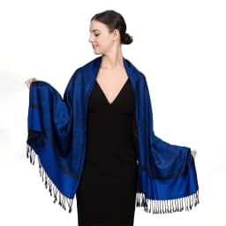 [T003] 1pc Bohemian Fashion Paisley Jacquard Pashmina Scarf Tassel Ladies Hijab Shawl Wrap Winter Suitable For Daily Wear