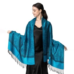 [T003] 1pc Bohemian Fashion Paisley Jacquard Pashmina Scarf Tassel Ladies Hijab Shawl Wrap Winter Suitable For Daily Wear