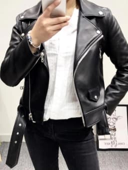 Ailegogo Spring Autumn Women Moto Biker Black Pu Fuax Leather Jacket Streetwear Female Belt Zipper Slim Fit Short Coat Outwear
