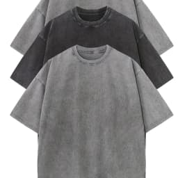 3pcs Men's 100% Cotton Loose-Fit T-Shirts in Solid Colors Casual Short Sleeve Crew Neck Ideal for Summer Outdoor
