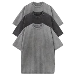 3pcs Men's 100% Cotton Loose-Fit T-Shirts in Solid Colors Casual Short Sleeve Crew Neck Ideal for Summer Outdoor