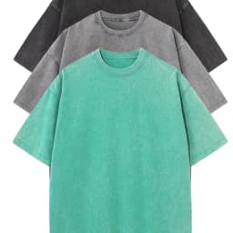 3pcs Men's 100% Cotton Loose-Fit T-Shirts in Solid Colors Casual Short Sleeve Crew Neck Ideal for Summer Outdoor