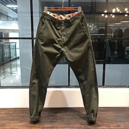 Amekaji Heavyweight Pure Cotton Twill Reinforced Work Pants Loose Tapered Straight-leg Basic Solid Color Casual Trousers for Men