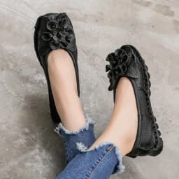 New Lug Sole Ballet Flats Women's Genuine Leather Shoes Size 42 Woman Anti Skid Loafers Brand Luxury Handmade Vintage Moccasins