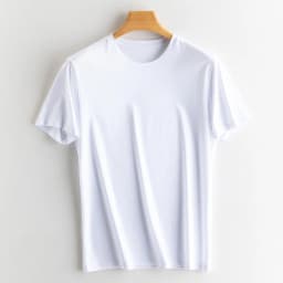 Men's High-end Fabric Silk Mercerized Cotton T-shirt Crew Neck Luxury Tee Short Sleeve Silky Feeling Summer Wear Vacation V-neck