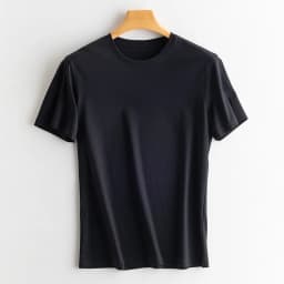 Men's High-end Fabric Silk Mercerized Cotton T-shirt Crew Neck Luxury Tee Short Sleeve Silky Feeling Summer Wear Vacation V-neck