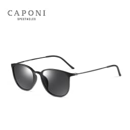 CAPONI Oval Men's Sunglasses Photochromic Polarized Sun Glasses For Men Protect UV Ray Super Light Small Size Eye Glasses BS520