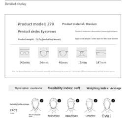 CLLOIO Ultralight Vintage Titanium Reading Glasses Anti Blue Light Eyebrow Frame Myopia Glasses Progressive Prescription Eyewear