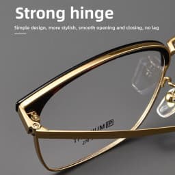CLLOIO Ultralight Vintage Titanium Reading Glasses Anti Blue Light Eyebrow Frame Myopia Glasses Progressive Prescription Eyewear