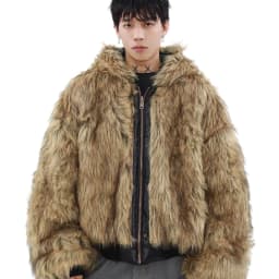 Winter New Fashion American Men's Solid Fur-lined Warm Outwear Casual Loose Daily Thicken Faux Leather Coats Male Clothes