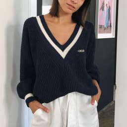 CHCH Women's Sweater New Splicing Design Versatile Knitted ladies Long Sleeve fashion Commuter female elegant Tops