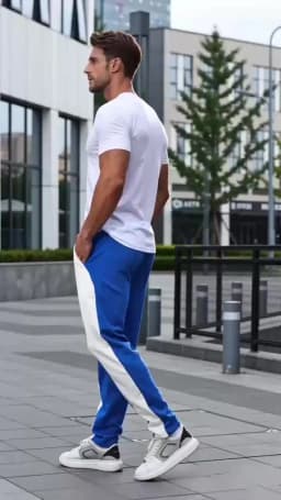 Men's Spring-Summer Comfortable Breathable Sports Long Pants with Patchwork Pattern and Pockets - Fitness and Camping Pants