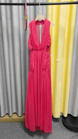 TWOTWINSTYLE Slimming Hollow Out Spliced Ribbons Temperament Dress for Women V Neck Sleeveless High Waist Dresses Female Fashion