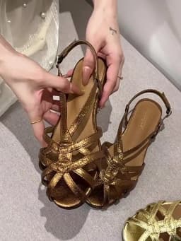 Chaussure Femme Women's Braided T-Strap Flats Sandals Round Toe Casual Female Footwear Summer Shoes for Women Sandalias De Mujer